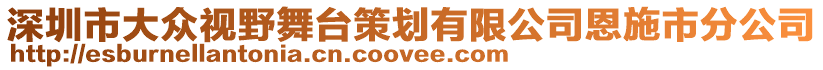 深圳市大眾視野舞臺策劃有限公司恩施市分公司