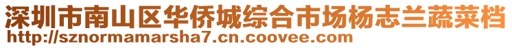 深圳市南山區(qū)華僑城綜合市場楊志蘭蔬菜檔