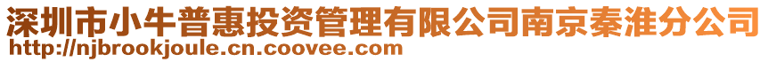 深圳市小牛普惠投資管理有限公司南京秦淮分公司