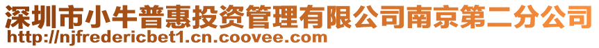 深圳市小牛普惠投資管理有限公司南京第二分公司