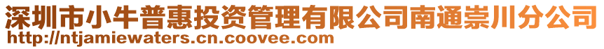 深圳市小牛普惠投資管理有限公司南通崇川分公司