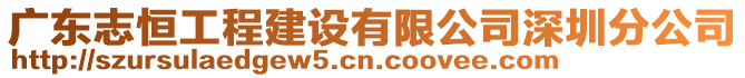 廣東志恒工程建設(shè)有限公司深圳分公司