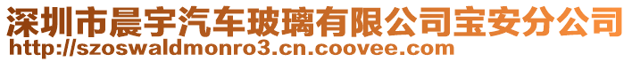 深圳市晨宇汽車玻璃有限公司寶安分公司