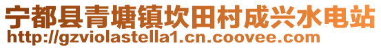 寧都縣青塘鎮(zhèn)坎田村成興水電站