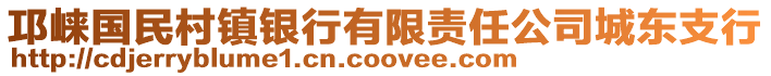 邛崃国民村镇银行有限责任公司城东支行