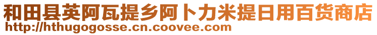 和田县英阿瓦提乡阿卜力米提日用百货商店