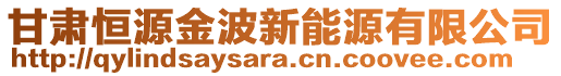 甘肅恒源金波新能源有限公司