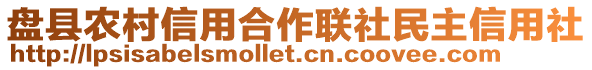 盤縣農(nóng)村信用合作聯(lián)社民主信用社