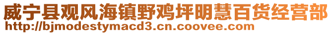 威寧縣觀風(fēng)海鎮(zhèn)野雞坪明慧百貨經(jīng)營部