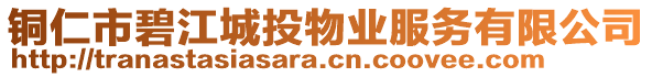 銅仁市碧江城投物業(yè)服務(wù)有限公司