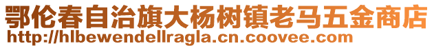 鄂伦春自治旗大杨树镇老马五金商店