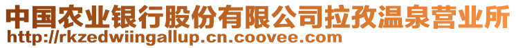 中國(guó)農(nóng)業(yè)銀行股份有限公司拉孜溫泉營(yíng)業(yè)所