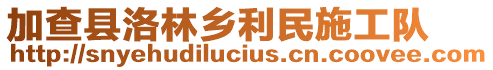 加查縣洛林鄉(xiāng)利民施工隊