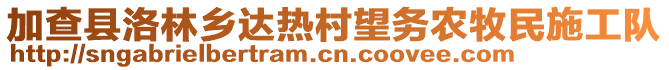 加查縣洛林鄉(xiāng)達熱村望務(wù)農(nóng)牧民施工隊