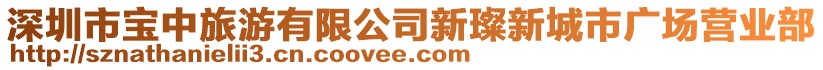 深圳市寶中旅游有限公司新璨新城市廣場(chǎng)營(yíng)業(yè)部