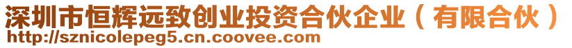 深圳市恒輝遠(yuǎn)致創(chuàng)業(yè)投資合伙企業(yè)（有限合伙）