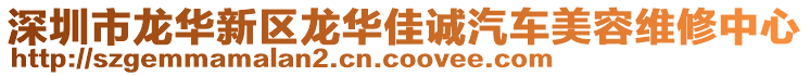 深圳市龍華新區(qū)龍華佳誠汽車美容維修中心