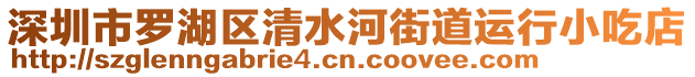 深圳市羅湖區(qū)清水河街道運(yùn)行小吃店