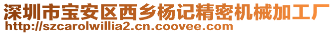 深圳市寶安區(qū)西鄉(xiāng)楊記精密機(jī)械加工廠