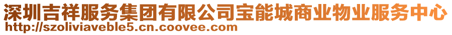 深圳吉祥服務(wù)集團(tuán)有限公司寶能城商業(yè)物業(yè)服務(wù)中心