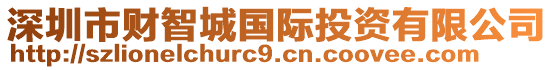 深圳市財(cái)智城國際投資有限公司