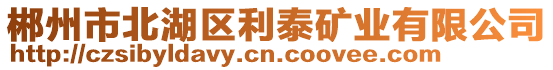 郴州市北湖區(qū)利泰礦業(yè)有限公司