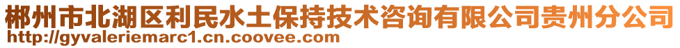 郴州市北湖區(qū)利民水土保持技術(shù)咨詢有限公司貴州分公司