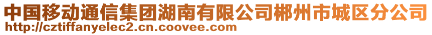 中国移动通信集团湖南有限公司郴州市城区分公司