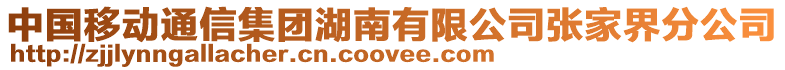 中國移動通信集團湖南有限公司張家界分公司