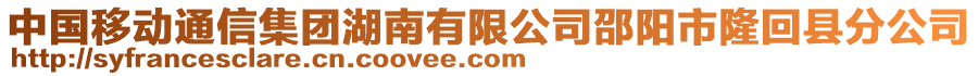 中國移動通信集團湖南有限公司邵陽市隆回縣分公司