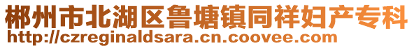 郴州市北湖區(qū)魯塘鎮(zhèn)同祥婦產專科