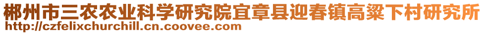 郴州市三農(nóng)農(nóng)業(yè)科學(xué)研究院宜章縣迎春鎮(zhèn)高粱下村研究所