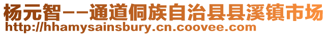 楊元智--通道侗族自治縣縣溪鎮(zhèn)市場(chǎng)