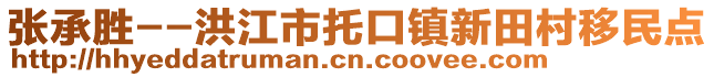 张承胜--洪江市托口镇新田村移民点