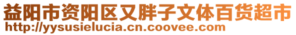 益陽(yáng)市資陽(yáng)區(qū)又胖子文體百貨超市