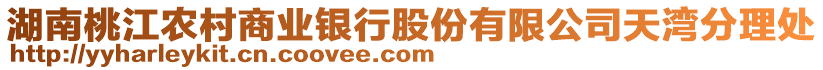湖南桃江農(nóng)村商業(yè)銀行股份有限公司天灣分理處
