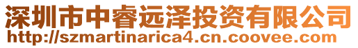 深圳市中睿遠(yuǎn)澤投資有限公司