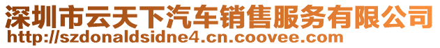 深圳市云天下汽車銷售服務(wù)有限公司