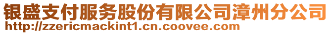 銀盛支付服務(wù)股份有限公司漳州分公司