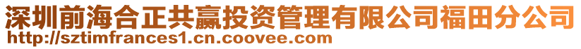 深圳前海合正共贏投資管理有限公司福田分公司