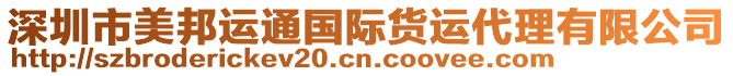 深圳市美邦運通國際貨運代理有限公司