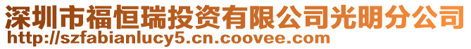 深圳市福恒瑞投資有限公司光明分公司