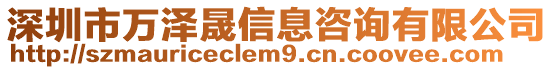 深圳市萬澤晟信息咨詢有限公司