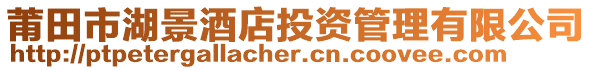 莆田市湖景酒店投資管理有限公司