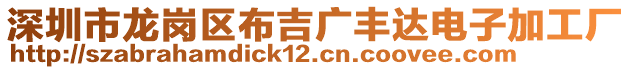 深圳市龍崗區(qū)布吉廣豐達電子加工廠