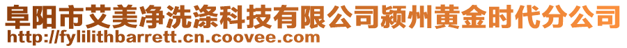 阜陽市艾美凈洗滌科技有限公司潁州黃金時代分公司