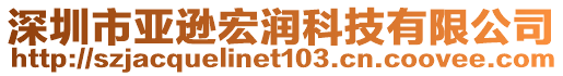 深圳市亞遜宏潤科技有限公司