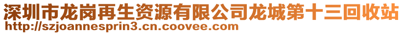 深圳市龍崗再生資源有限公司龍城第十三回收站