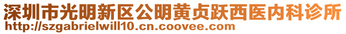 深圳市光明新區(qū)公明黃貞躍西醫(yī)內(nèi)科診所