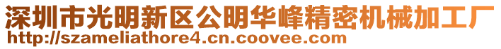 深圳市光明新區(qū)公明華峰精密機械加工廠